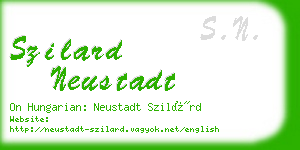 szilard neustadt business card